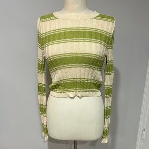 Billabong Green and Cream Knit Sweater